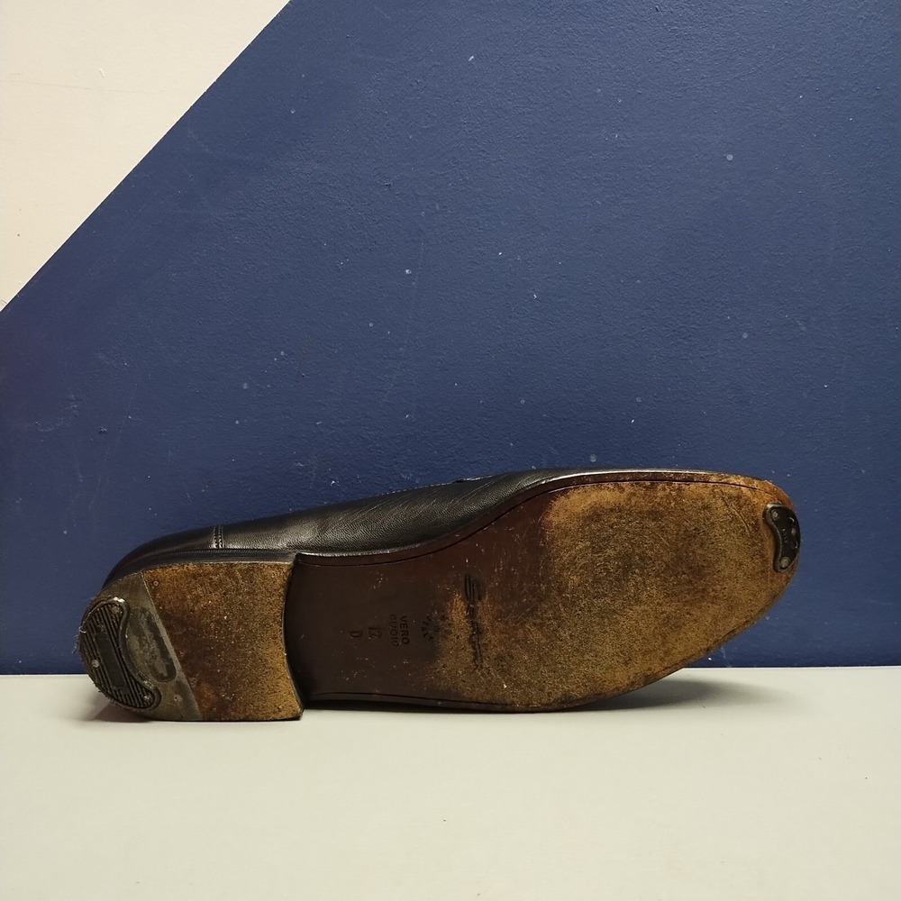 Santoni Black Leather Penny Loafers - Picture 8 of 16